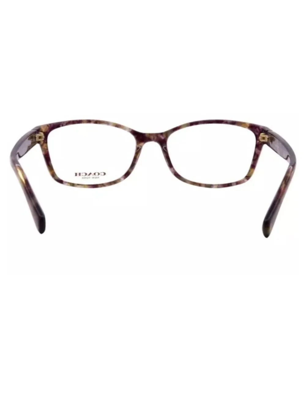 Coach HC6065 5287 Eyeglasses Frames Confetti Light Brown 51-17-135